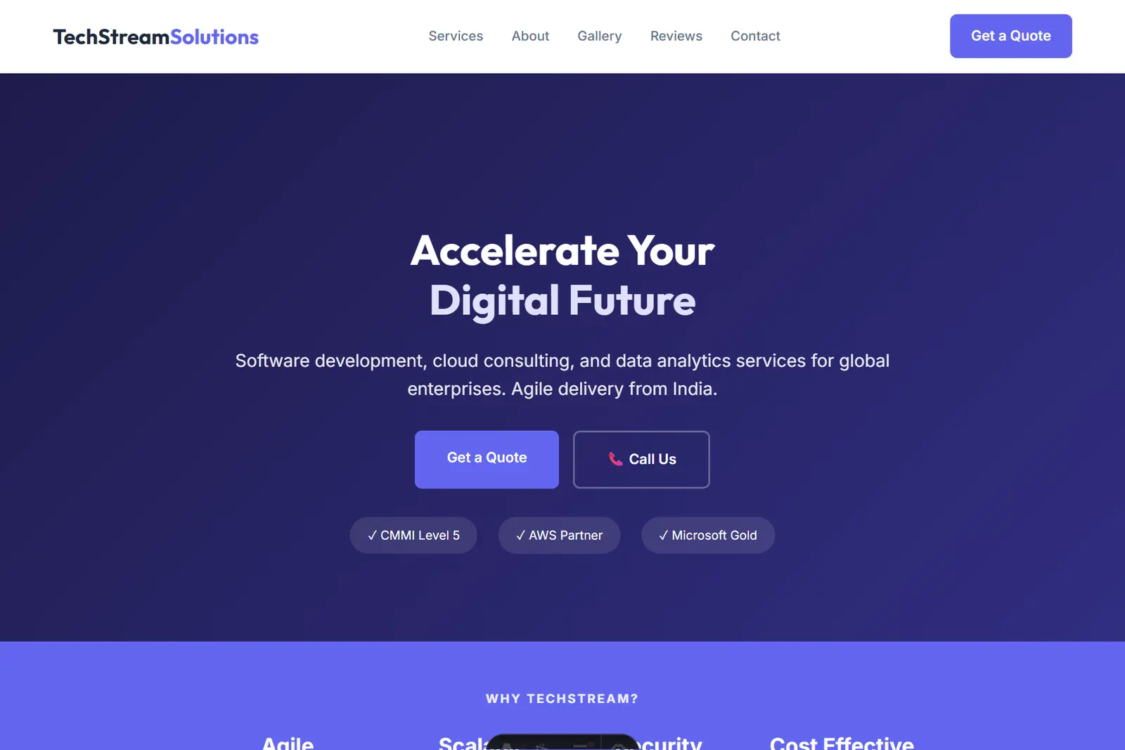 Screenshot of the Service Exporter demo website on a computer