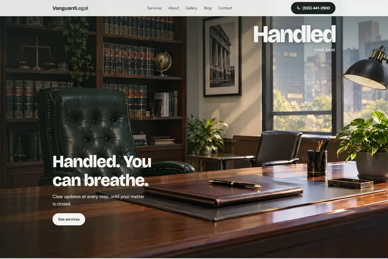 Illustrative lawyers website design